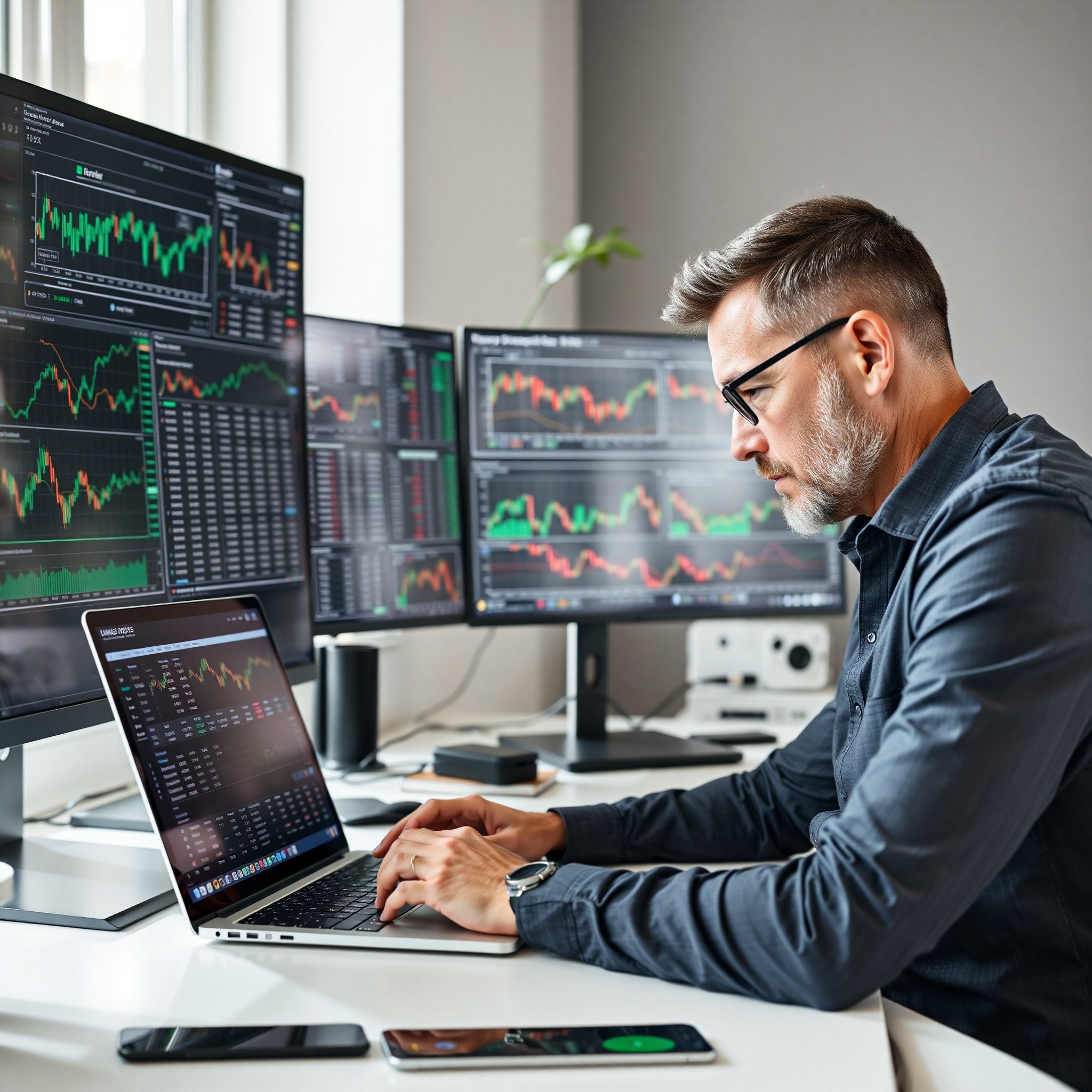 Dividend stocks investment portfolio displayed on laptop screen with financial charts