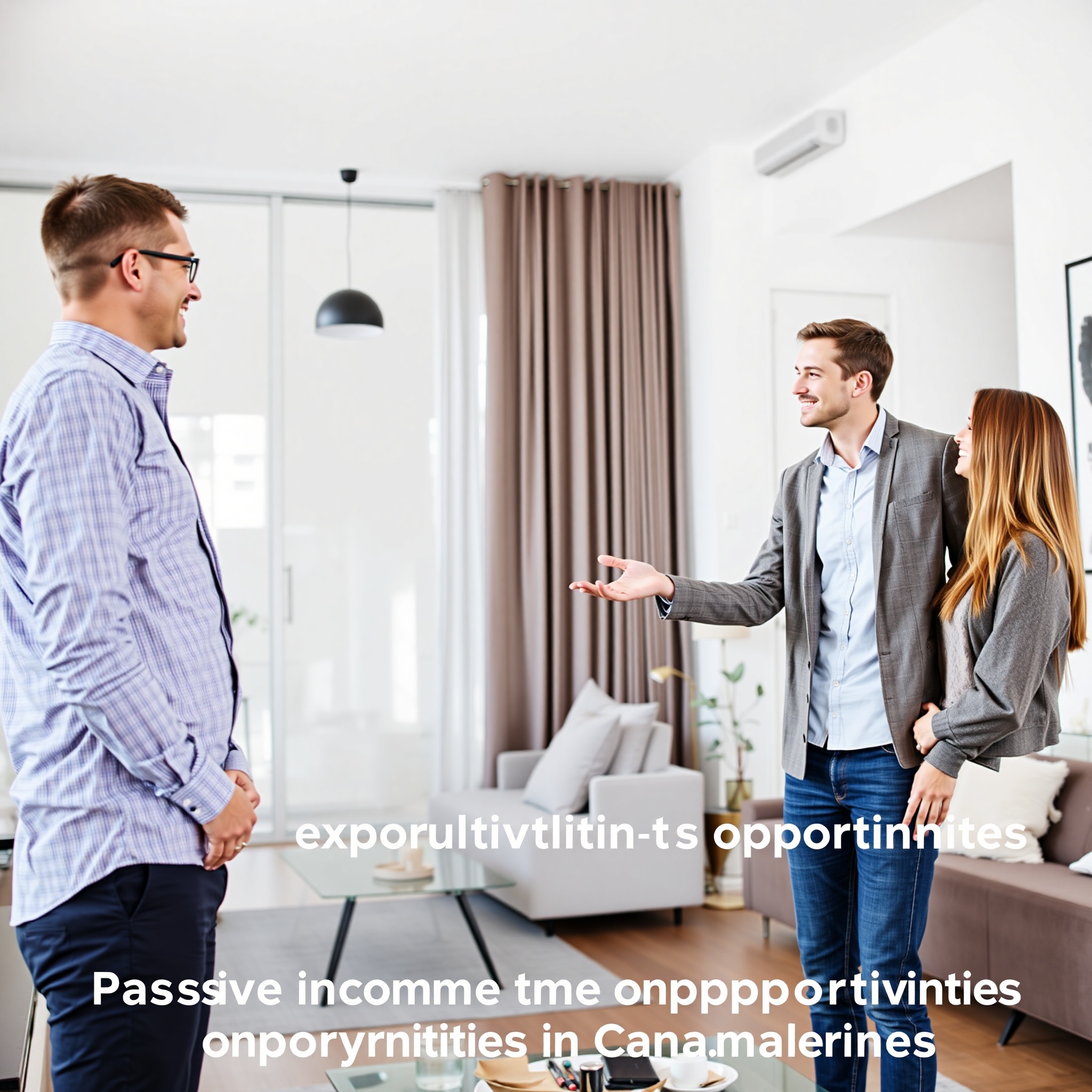 Property manager showing rental apartment to prospective tenant in modern condo unit