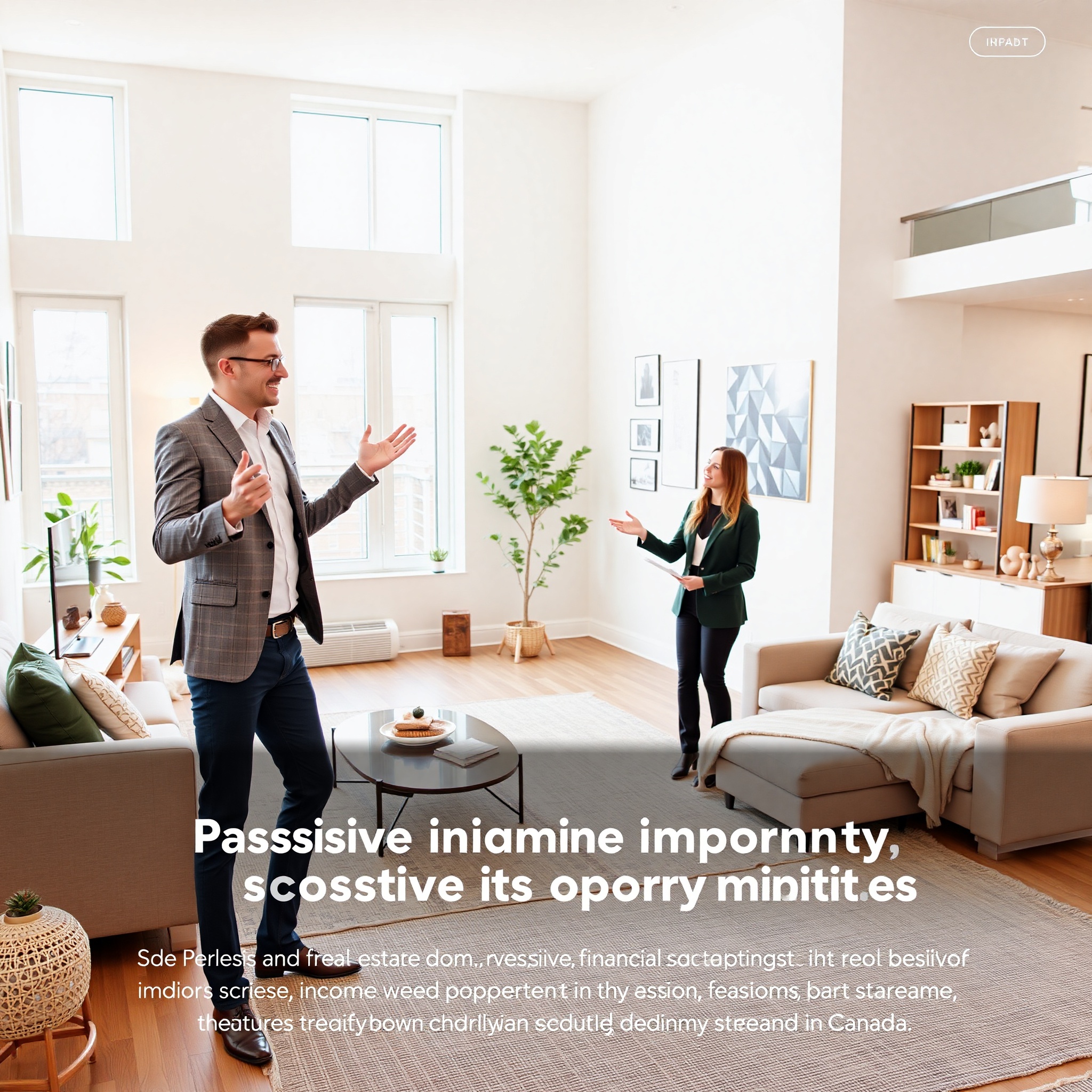 Property manager showing rental apartment to prospective tenant in modern condo unit